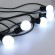 Guirlande LED B22 moulées x12 fixe - câble noir  10m - 4,6W 230V IP44