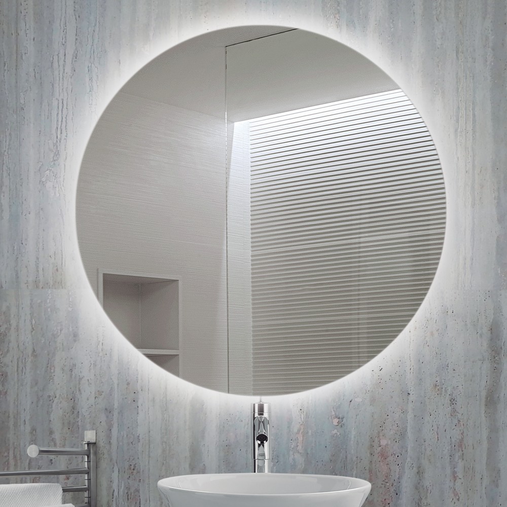 Miroir salle de bain avec éclairage frontal - 800x600 mm - Hercule