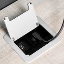 Multiprises à encastrer - avec couvercle - 4 prises - alu - Atom 14 - Bricozor 3.jpg EMUCA