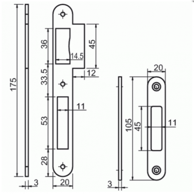 Gâche plate.png MÉTALUX