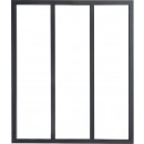 Verrière intérieure 3 carreaux 108 x 93,2 cm noir - vitrage inclus Kit Atelier