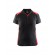 Polo de travail femme en coton 3390 - noir et rouge