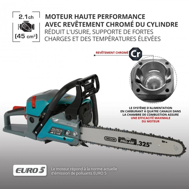 Tronçonneuse thermique 45 cm3 - 40 cm - KS CS21G-16-1 - Bricozor 1.jpeg KONNER & SOHNEN