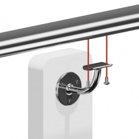 Support mural de main-courante pour tube diamètre 42,4 mm - noir Design Production