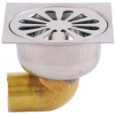 Siphon de sol - en laiton - à souder - 100x100mm VALENTIN