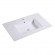 Vasque à encastrer 80 cm céramique - bassin carré - blanc mat