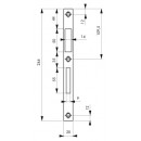 Schéma - Gâche plate - en inox - menuiserie métallique - 244x20 mm - Bricozor.jpg FTH THIRARD