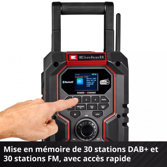 Radio de chantier TE-CR 18 Li DAB+:FM:BT - Solo - Power X-Change 9.jpeg EINHELL