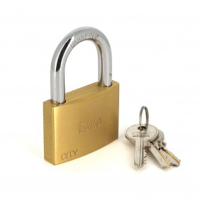 Cadenas à 3 clés - anse acier cémenté - City ISEO