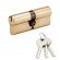 Cylindre double sur passe PTT - laiton poli - 36 x 36 mm - 1264