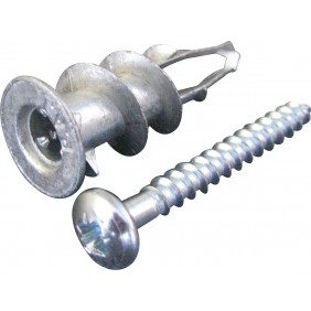 Cheville Plak métal pour plaques de plâtre et vis - boîte de 100 ING