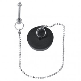 Bouchon d'évier avec chaînette chromée 30 cm BRICOZOR
