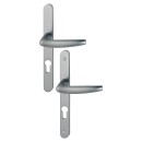 Poignée de porte sur plaque étroite - aluminium anodisé - Atlanta HOPPE