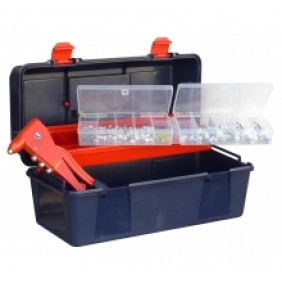 Boite à outils avec pince à riveter et assortiment de 160 rivets TECHMAN