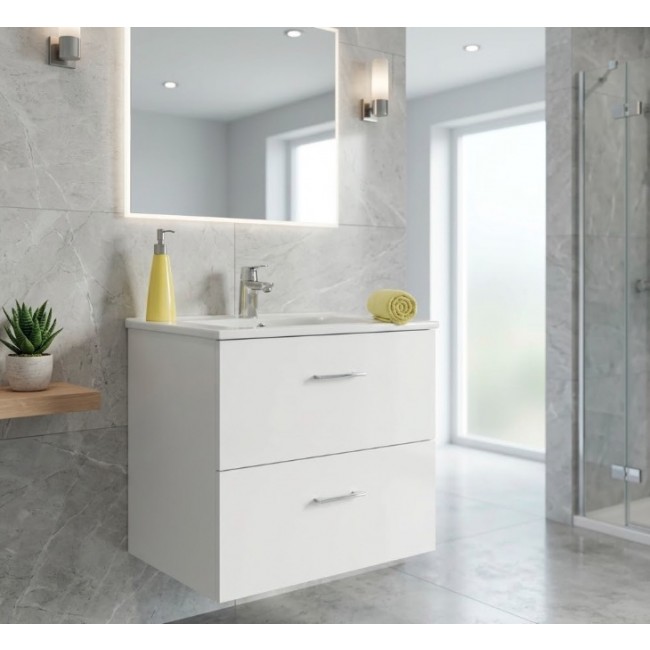 Meuble sous vasque 60 cm suspendu Angelo- 2 tiroirs - Graphite Angelo Néova.jpeg Néova