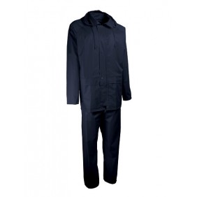 Ensemble de pluie souple en PVC unisexe - veste et pantalon - marine SINGER SAFETY