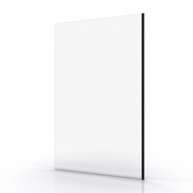 Paroi de douche fixe Parma 2 noir - verre transparent - 120 cm AURLANE