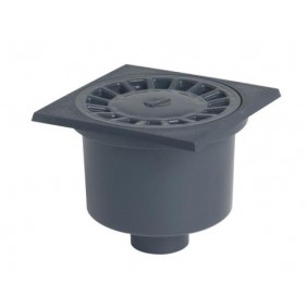 Siphon de sol - à grand garde d'eau - sortie verticale - 150x150 mm NICOLL