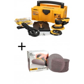 Lot Ponceuse orbitale DEROS II 5650 CV + Disques abrasif auto-agrippant Abranet® - Ø 150mm - grain 80 MIRKA