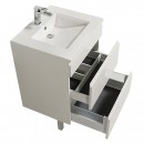 Meuble de salle de bains 60 cm sur pieds - 2 tiroirs - Adele - Blanc BATHDESIGN