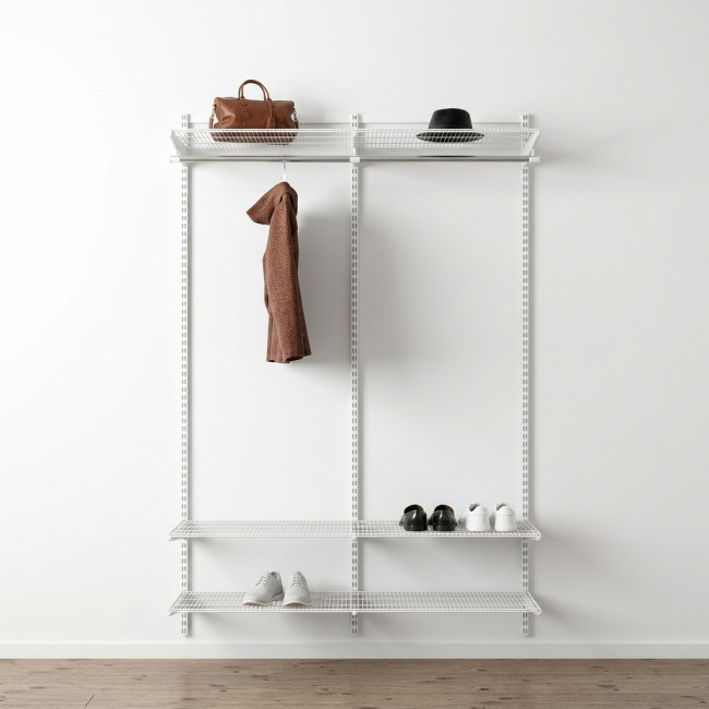 Vestiaire d'entrée - portant pour manteaux, chaussures, sacs - blanc ELFA