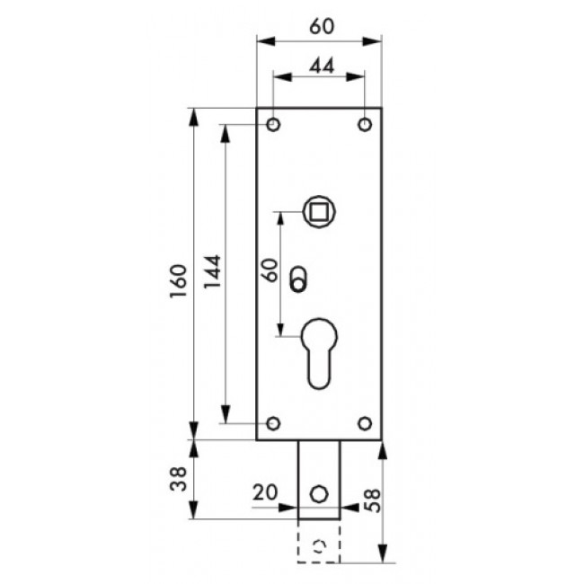 schema_Boitier_vertical_de_porte_de_garage_basculante_pour_cylindre_européen_7_mm_1_pt_bas_bricozor.jpg FTH THIRARD