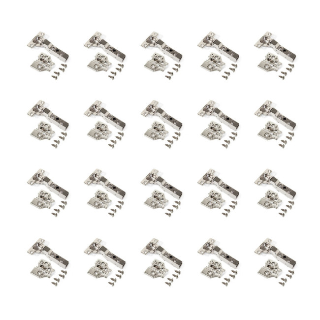 20 charnières invisibles 100° + embase à visser - X91N EMUCA