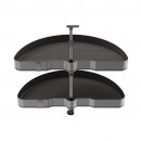 Jeu de plateaux tournants 1/2 lune anthracite Harmony - module 800 mm EMUCA