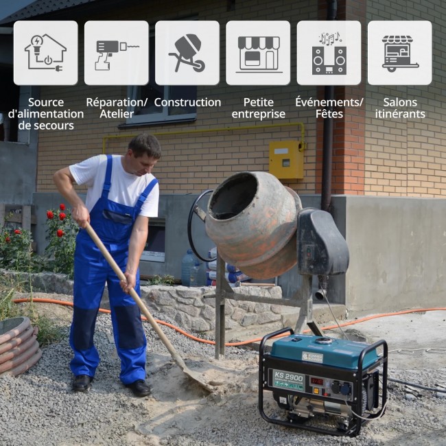 Groupe électrogène à essence - démarrage manuel - 2,9 kW - 230V - KS 2900 - Bricozor 5.jpeg KONNER & SOHNEN