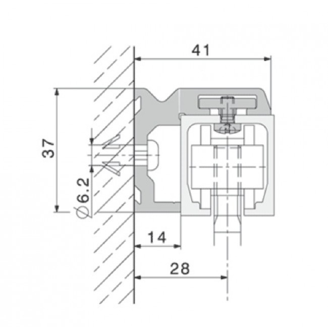 Schéma profil équerre HAWA