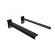 Paire de console pour tablette bois ou verre - longueur 30 cm - noir