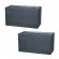 Lot de 2 Murets Volcania Gris anthracite 13732 - contenance 116 L