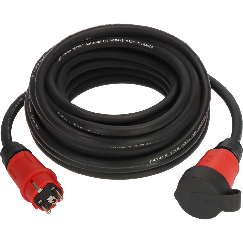Rallonge électrique Professional - câble H07RN-F 3G2,5 10 mètres IP44 ...
