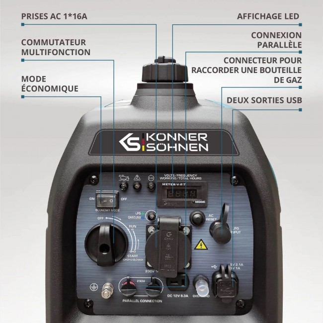 Groupe électrogène Inverter à essence:gaz - 3,1 kW - 230V - KS 3100iG S - Bricozor 2.jpeg KONNER & SOHNEN