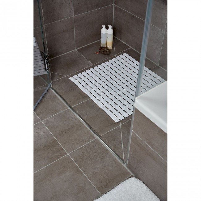 Tapis De Bain Antidérapant Meditation - Dimensions 40 X 70 Cm - Motif Galets Multicolore - En TPR Sans PVC - Avec Ventouses