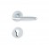 Poignées de porte sur rosaces rondes Verona -aluminium finition argent
