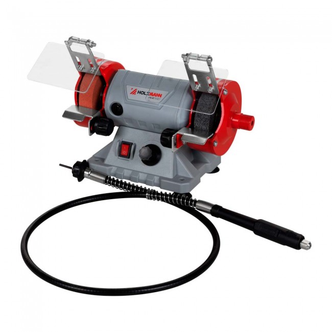 Mini touret double Ø 75 mm - 120W + accessoires - DSM7SET_230V - Bricozor 1.jpg HOLZMANN