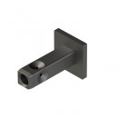 Fixation murale ou sol 18 x 18 mm noir mat pour système Cadro HETTICH