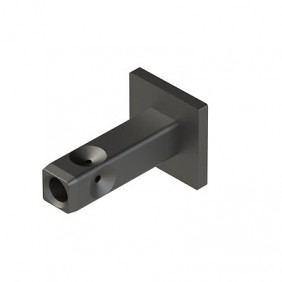 Fixation murale ou sol 18 x 18 mm noir mat pour système Cadro HETTICH