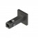 Fixation murale ou sol 18 x 18 mm noir mat pour système Cadro