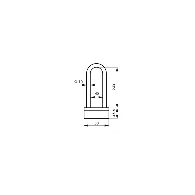 Schéma - Antivol à anse rigide de 10 mm en acier cémenté - pour cycles - UP - Bricozor.jpeg FTH THIRARD