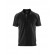 Polo de travail en coton piqué 3324 - noir et gris moyen