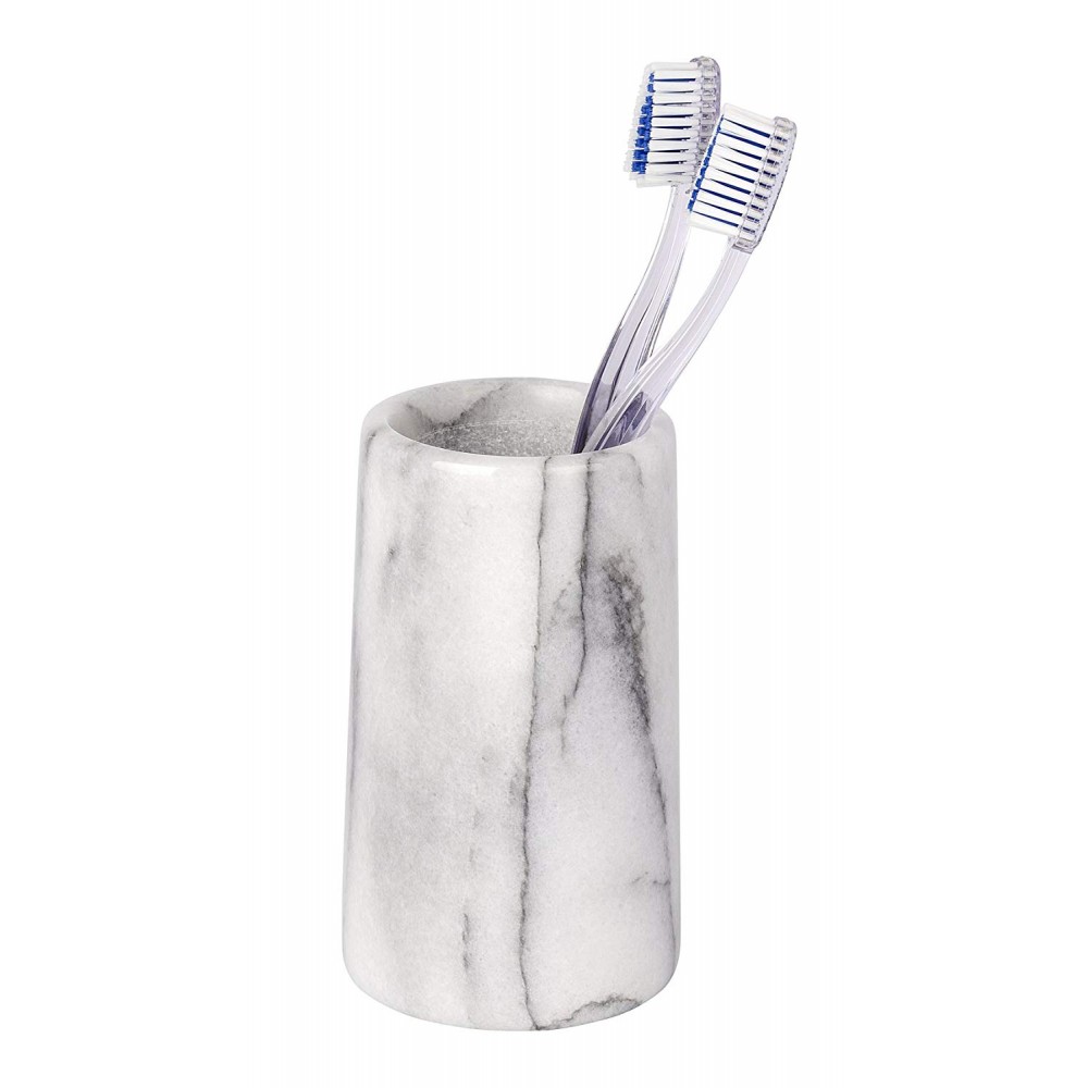 tesa 40327-00000-00 SMOOZ Gobelet porte-brosse à dents colle chrome  (brillant), blanc (satiné)