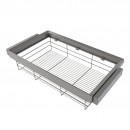 Kit panier en fils d'acier + cadre pour dressing Quartz - finition titane EMUCA