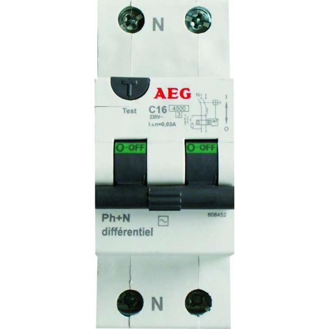 Disjoncteur différentiel - type AC AEG