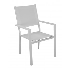 Lot de 2 fauteuils de jardin aluminium - Rimona INDOOR OUTDOOR