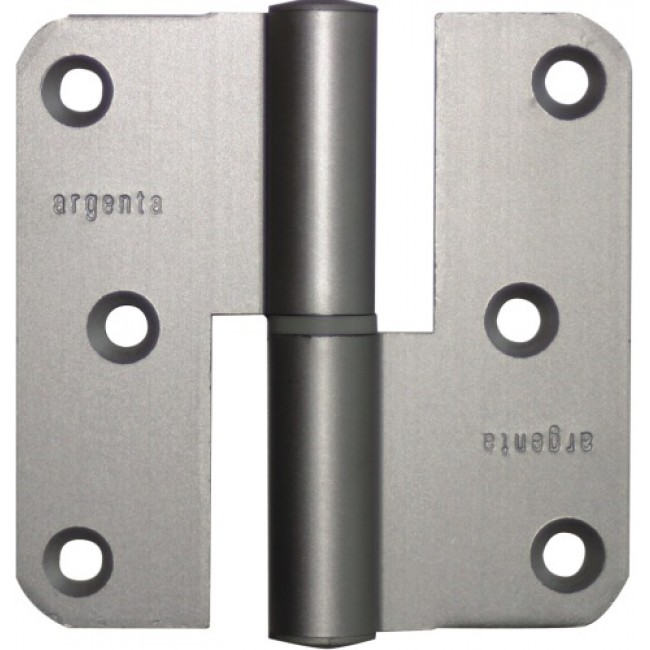 Paumelle à lame ouverte - en aluminium anodisé - 80x80 mm ARGENTA