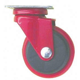 Roulette de meuble design rouge, roue en polypropylène GUITEL