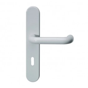 Plaques clé L pour poignées de porte - polyamide blanc - 111 HEWI