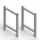 Pied pour fabrication de banc - profil carré en aluminium EMUCA